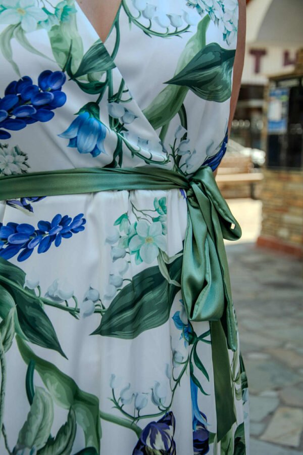 ΦΟΡΕΜΑ ΣΑΤΕΝ ΚΡΟΥΑΖΕ ΜΑΞΙ ΜΕ ΖΩΝΗ | FLORAL - Image 5