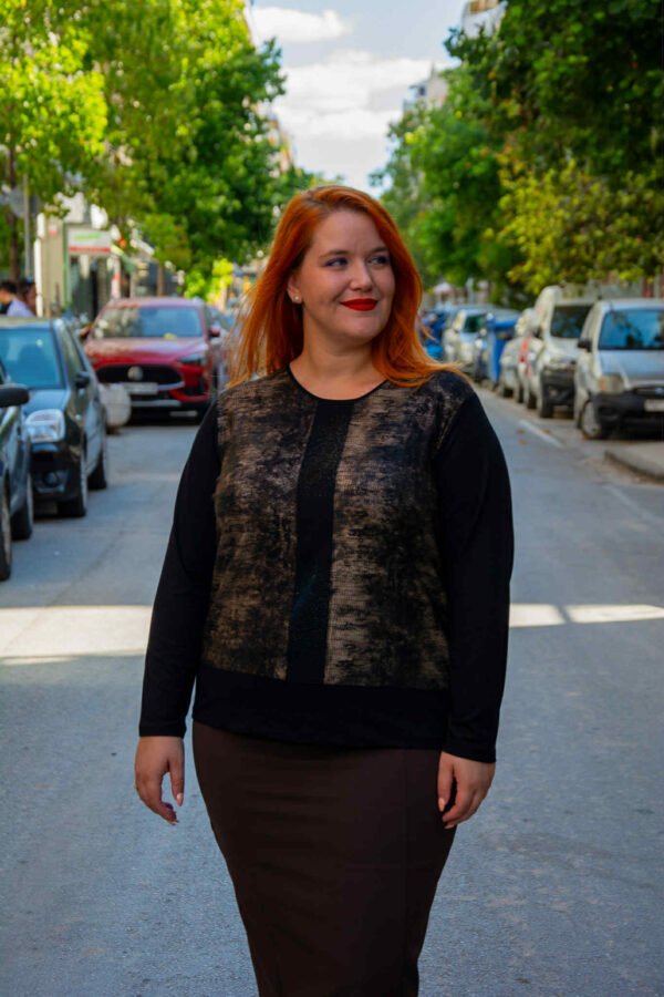 ΜΠΛΟΥΖΑ ΜΕ ΜΠΕΖ ΛΕΠΤΟΜΕΡΕΙΕΣ ΚΑΙ ΣΤΡΑΣ - Image 3