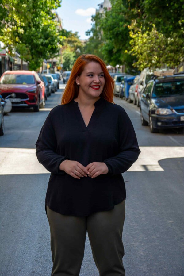 ΜΠΛΟΥΖΑ ΜΑΚΡΙΑ ΜΕ V-ΝΤΕΚΟΛΤΕ - Image 6